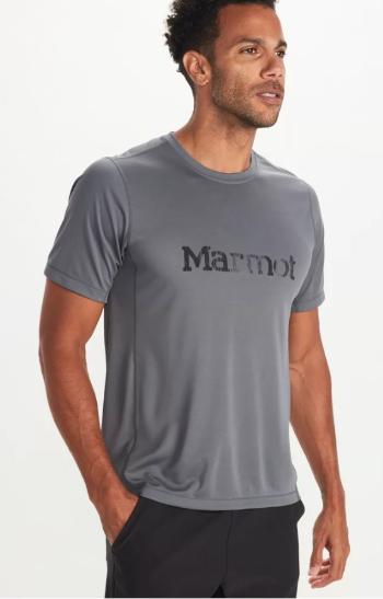 Marmot Men's Windridge Logo Short-Sleeve T-Shirt - steel onyx Velikost: M pánské triko