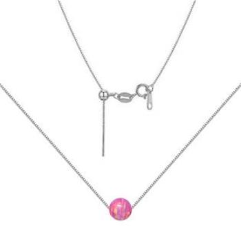 NUBIS® Stříbrný náhrdelník s opálem - kulička 6 mm - NBS01-OP22