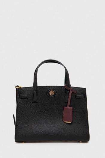 Kožená kabelka Tory Burch Robinson Small černá barva, 143194.001