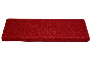 Vopi koberce Nášlapy na schody vínový Eton obdélník - 25x80 obdélník (rozměr včetně ohybu) Červená