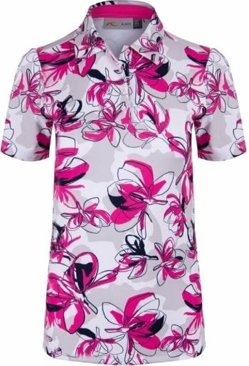 Kjus Womens Enya Printed S/S Magenta/Alloy 34 Polo košile