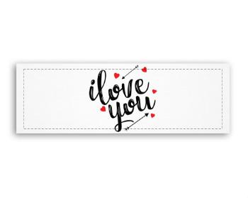 Fotoobraz 150x55 cm panorama  I love you