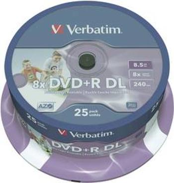 Verbatim DVD+R DL 8,5GB 8X 25 ks SP PRINT