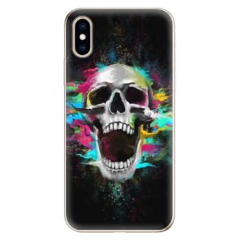 Odolné silikonové pouzdro iSaprio - Skull in Colors - iPhone XS