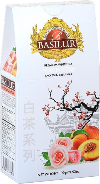 Basilur White Tea Peach Rose papír 100 g