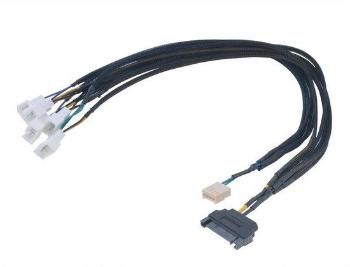AKASA kabel FLEXA FP5S redukce pro ventilátory, 1x 4pin PWM na 5x 4pin PWM, 45cm