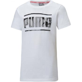 Puma ALPHA TEE Dívčí sportovní triko, bílá, velikost 140