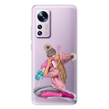 Odolné silikonové pouzdro iSaprio - Kissing Mom - Blond and Girl - Xiaomi 12 / 12X