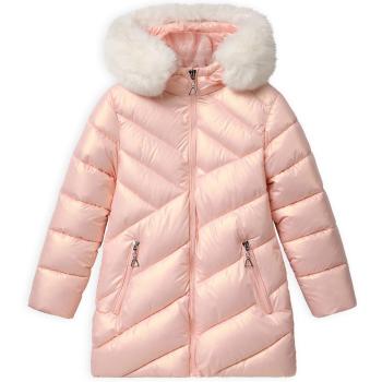 Dívčí zimní kabát GLO STORY TRIANGEL lososový Velikost: 164