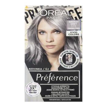 L'Oréal Paris Préférence Vivid Colors 60 ml barva na vlasy pro ženy 9,112 Smokey Grey na barvené vlasy; na všechny typy vlasů