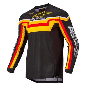 Motokrosový dres Alpinestars Techstar Quadro černá/žlutá/mandarin