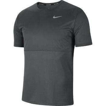 Nike BREATHE RUN TOP SS M Pánské běžecké tričko, tmavě šedá, velikost M