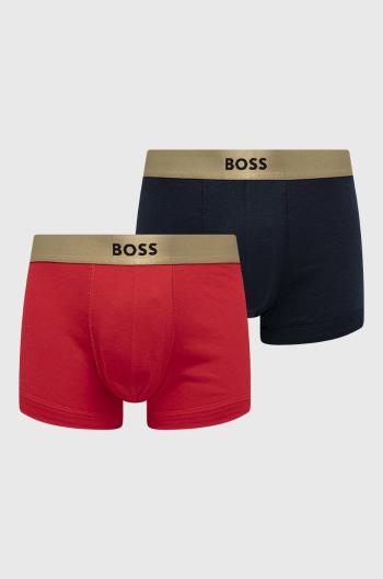 Bavlněné boxerky BOSS 2-pack červená barva