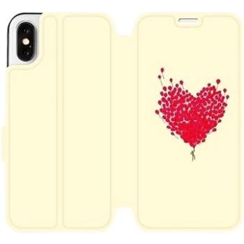 Flipové pouzdro na mobil Apple iPhone X - MH14S Červené balónkové srdíčko (5903226765119)