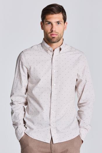 KOŠILE GANT D1. SLIM DOBBY DOT SHIRT hnědá XXL