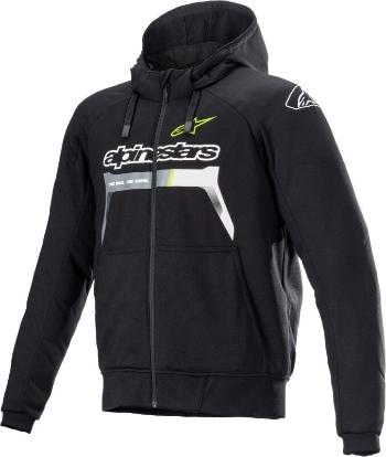 Alpinestars Chrome Ignition Hoodie Black/Yellow Fluorescent 3XL Textilní bunda