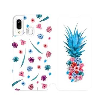 Flipové pouzdro na mobil Samsung Galaxy A40 - MR03S Květinový ananas (5903226864027)