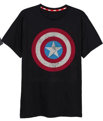 EPlus Pánské triko Marvel - Kapitán Amerika černé Velikost - dospělý: L