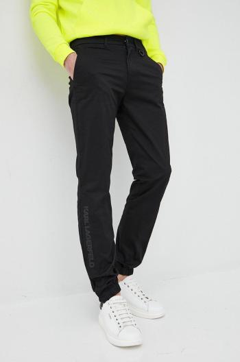 Kalhoty Karl Lagerfeld pánské, černá barva
