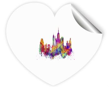 Samolepky srdce - 5 kusů New York