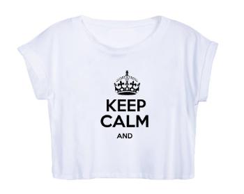 Dámské tričko Organic Crop Top Keep calm