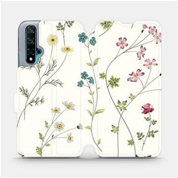 Flipové pouzdro na mobil Huawei Nova 5T - MD03S Tenké rostlinky s květy (5903516056231)