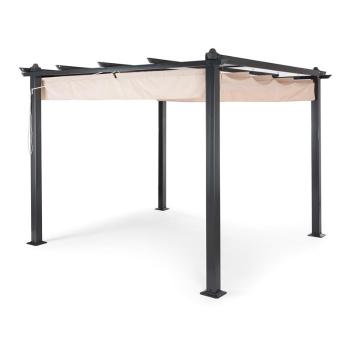 Blumfeldt Pantheon, pergola, přístřešek, 3 x 3 m, hliník, stříška proti slunci, polyester