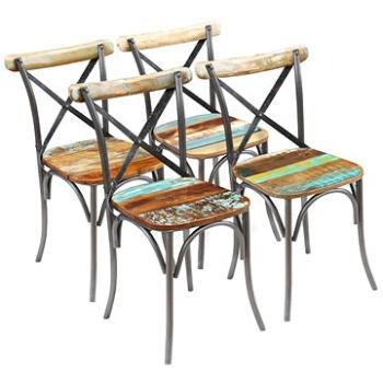 Jídelní židle 4 ks masivní recyklované dřevo (274395)