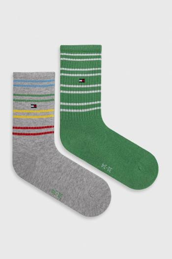 Dětské ponožky Tommy Hilfiger 2-pack zelená barva
