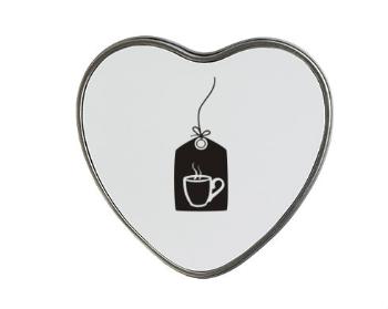 Plechová krabička srdce Tea bag