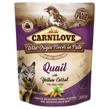 Kapsička CARNILOVE Dog Paté Quail with Yellow Carrot 300 g