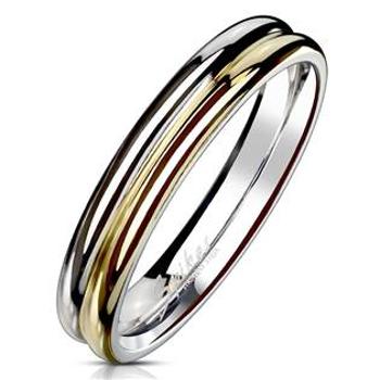Šperky4U OPR0098 Pánský snubní ocelový prsten, šíře 4 mm - velikost 54 - OPR0098-4-54