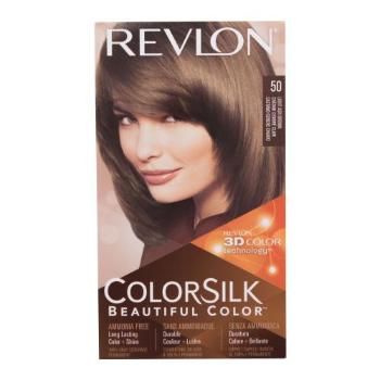 Revlon Colorsilk Beautiful Color 59,1 ml barva na vlasy pro ženy 50 Light Ash Brown na barvené vlasy; na všechny typy vlasů