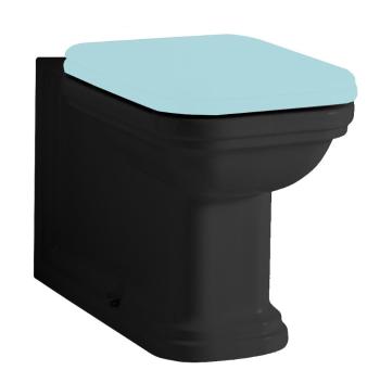 KERASAN WALDORF WC kombi mísa 40x68cm, spodní/zadní odpad, černá mat 411731