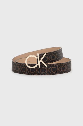 Pásek Calvin Klein dámský, hnědá barva, K60K609562