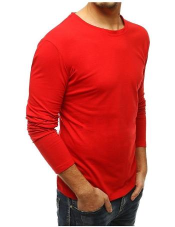 červené klasické tričko s dlouhým rukávem vel. L