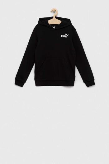 Dětská mikina Puma ESS Small Logo Hoodie TR B černá barva, s kapucí, s potiskem