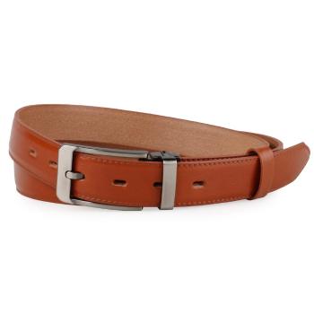 Penny Belts Pánský kožený společenský opasek 30-020-7-42 světle hnědý - 90