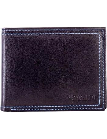 černá pánská peněženka s modrým prošíváním vel. ONE SIZE