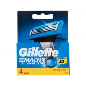 Gillette Mach3 Turbo 3D 4 ks náhradní břit pro muže