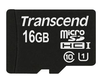 TRANSCEND MicroSDHC karta 16GB Premium, Class 10 UHS-I 300x, bez adaptéru