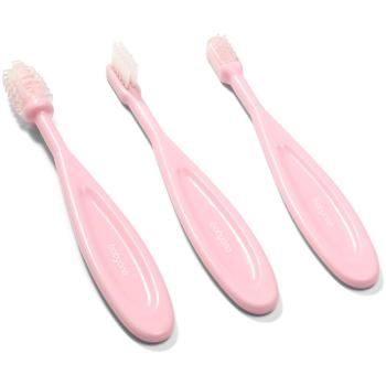 BabyOno Toothbrush zubní kartáček pro děti Pink 3 ks