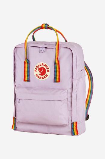 Batoh Fjallraven Kanken Rainbow fialová barva, malý, s aplikací, F23620.457.907-907