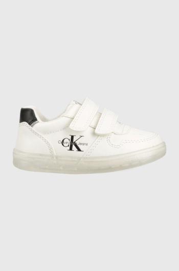 Dětské sneakers boty Calvin Klein Jeans bílá barva