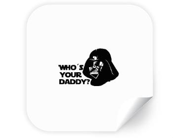 Samolepky čtverec - 5 kusů Who is your daddy