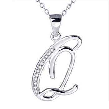 Šperky4U Stříbrný řetízek s přívěškem - iniciála "Q" - SN3079-Q