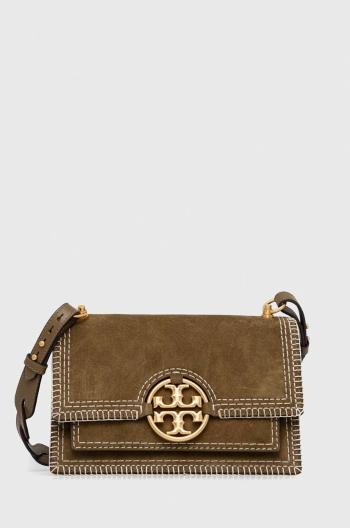 Semišová kabelka Tory Burch hnědá barva