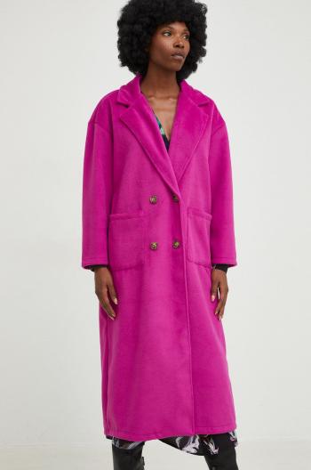 Kabát Answear Lab dámský, růžová barva, přechodný, oversize