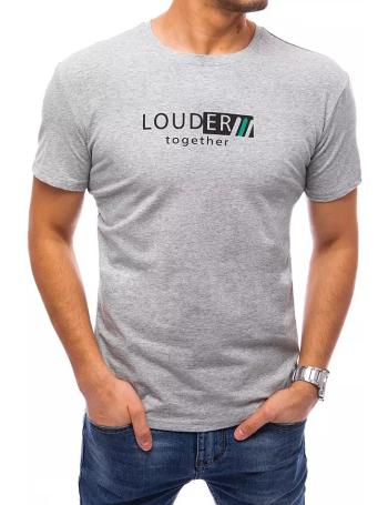 šedé tričko "louder together" s krátkým rukávem vel. 2XL