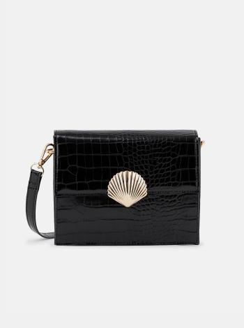 Černá vzorovaná crossbody kabelka Pieces Tilde